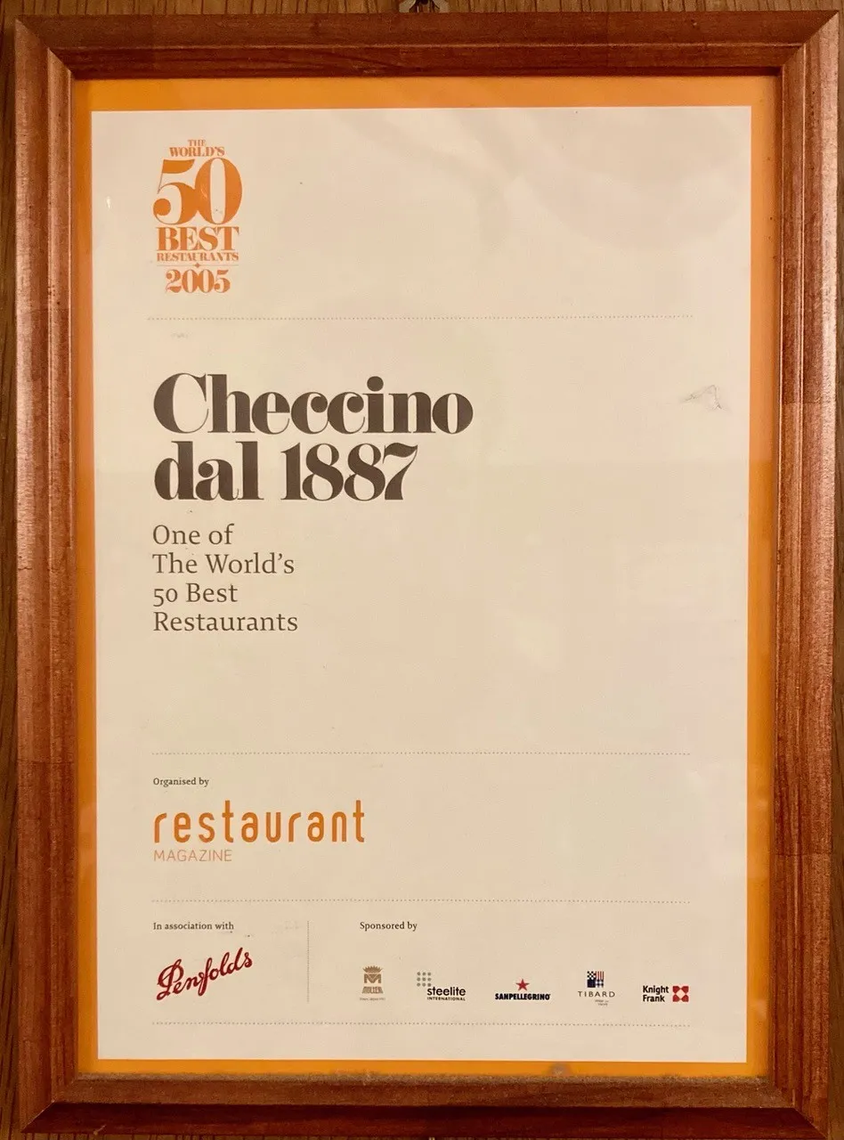2005 Checchino al 23 esimo posto tra i 50 migliori ristoranti al mondo