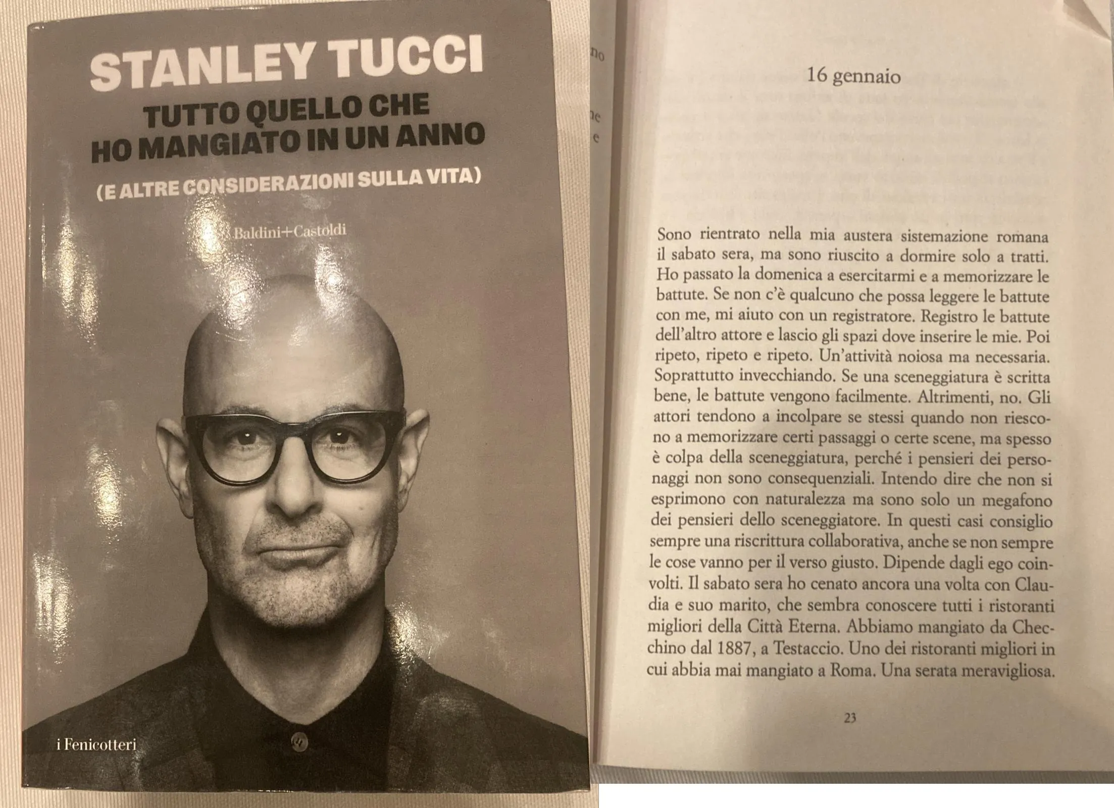 L'attore Stanley Tucci ci cita nel suo libro come uno dei migliori ristoranti a Roma 